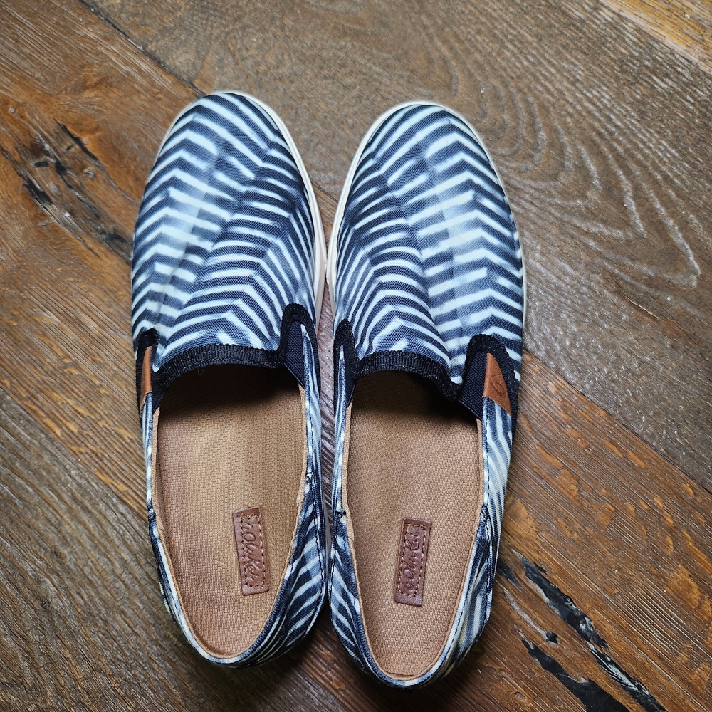 OluKai Nautical Blue and White Sneakers